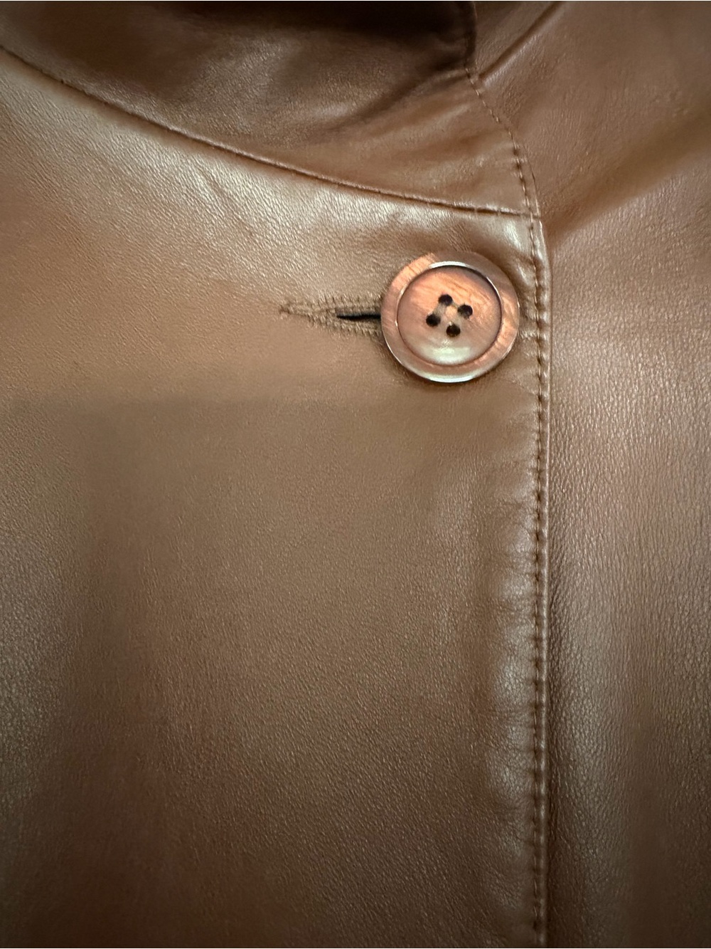 Remy Vintage 1980’s Full Length Soft Leather Trench Coat Cognac Women’s Small - Picture 6 of 9